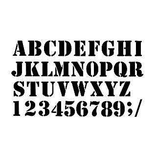 Artemio Plantilla decorativa Alfabeto 3 (42 x 25 cm)