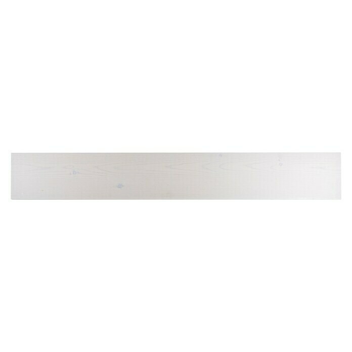 Houten paneel (Grenen, 90 x 12,8 cm, Pure white, Zelfklevend)