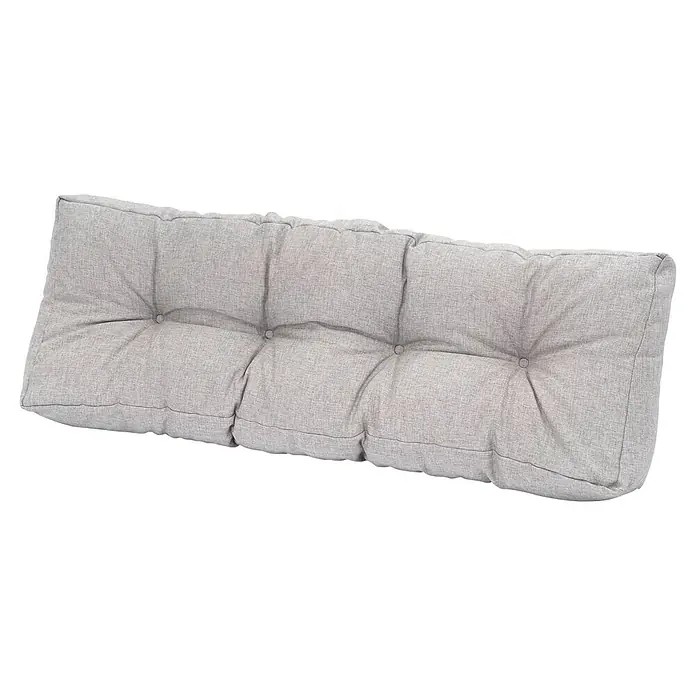 Rückenkissen Groß - L x B: 120 x 40 cm - Gepolsterte, hellgraue Bankauflage mit Knöpfen für zusätzlichen Komfort und Stil für Ihre Gartenbank. Die perfekte Ergänzung für Ihre Outdoor-Möbel.