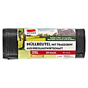 Quickpack Müllbeutel mit Tragegriff (25 l, 20 Stk., Dunkelgrau) | BAUHAUS