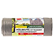 Quickpack Müllbeutel mit Tragegriff (50 l, 20 Stk., Dunkelgrau) | BAUHAUS