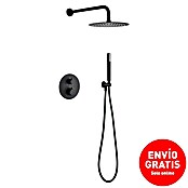 Camargue Natur Sistema de ducha empotrado (Con grifo termostático, Negro) | BAUHAUS