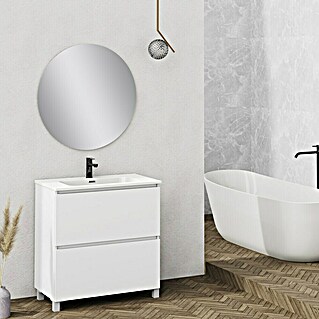 Conjunto de mueble de baño Ariel (80 cm, Blanco, Mate, 3 pzs.)