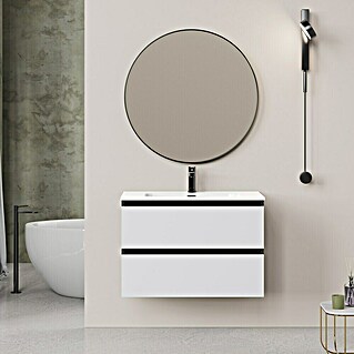Artysan Conjunto de mueble de baño Bico (Ancho: 80 cm, Blanco/Negro, 3 pzs.)