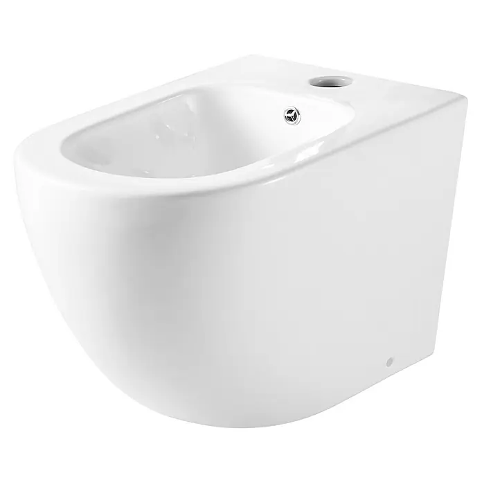Artysan Bidé Inter 3 - 37 x 55 cm, Blanco, Cerámica, Sin esmalte especial - Bidet elegante y moderno en blanco. Perfecto para cualquier baño, ofrece confort e higiene adicionales con su diseño limpio.