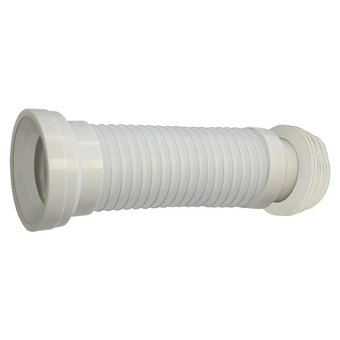 Artysan Pack de WC Inter 1 - Sin borde de descarga, Salida dual, Blanco - Tubo de desagüe flexible blanco para sistemas de fontanería. El tubo es acanalado y tiene puños en ambos extremos para una fácil instalación.