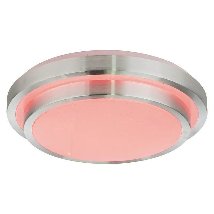 Lavida LED-Deckenleuchte rund Viano - 24 W, Ø x H: 410 mm x 10,5 cm, Weiß, Kaltweiß - Elegante LED-Deckenleuchte mit einem stilvollen, runden Design und einem angenehmen, roten Licht, das eine moderne Atmosphäre schafft.