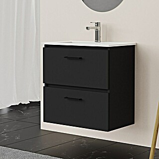 Artysan Conjunto de mueble de baño Palma 2C (Ancho: 60 cm, Negro, 2 pzs.)