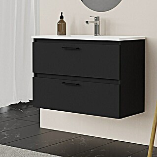 Artysan Conjunto de mueble de baño Palma 2C (Ancho: 80 cm, Negro, 2 pzs.)