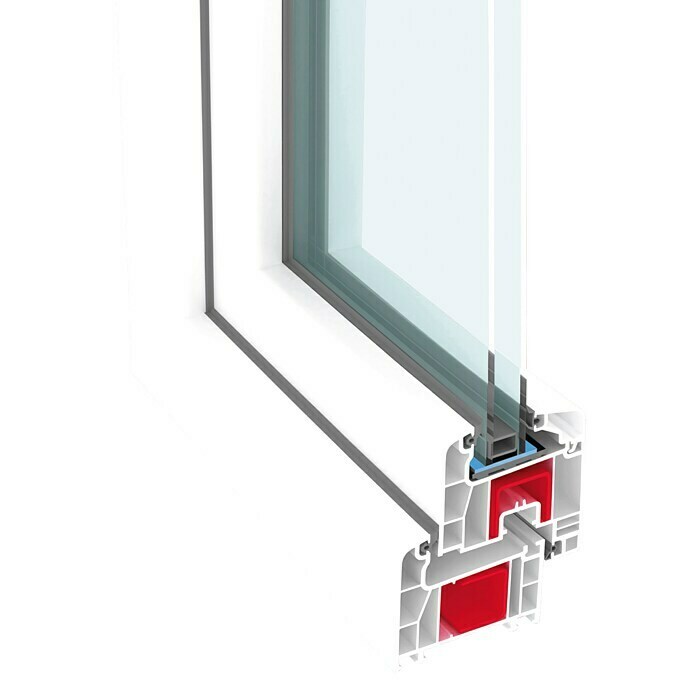 Solid Elements Kunststofffenster Q71 Supreme (B x H: 105 x 120 cm, Links, Weiß)