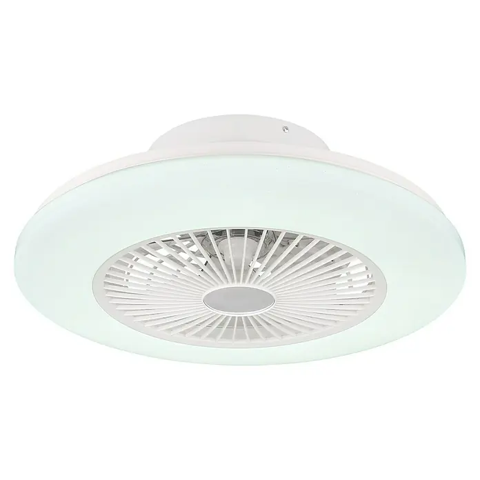 Globo Deckenventilator Travo - 30 W, Durchmesser: 50 cm, Weiß - Eine moderne, weiße Deckenleuchte mit integriertem Ventilator, ideal für eine stilvolle und funktionale Beleuchtung.