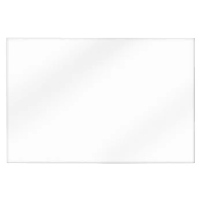 CUCINE Küchenrückwand - Satiniert, 60 x 40 cm, Stärke: 6 mm, Einscheibensicherheitsglas (ESG) - Helles, rechteckiges Produkt, möglicherweise eine Oberfläche oder eine Platte, die durch ihre schlichte, weiße Farbe und glatte Beschaffenheit besticht.