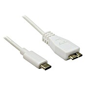 Metronic Cable USB 3.1 (Largo: 1 m, Clavija USB C, clavija USB Micro B, Blanco)