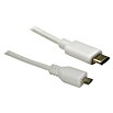Metronic Cable USB (Largo: 1 m, Clavija USB C, clavija USB Micro B, Blanco)