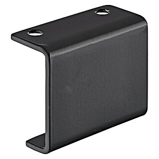 Hettich Möbelfuß U-Rail (L x B x H: 4,3 x 9 x 7 cm, Traglast: 50 kg, Stahl, Schwarz)