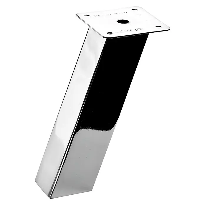 Hettich MöbelfußL x B x H: 4 x 4 x 16,5 cm, Traglast: 15 kg, Stahl, Silber