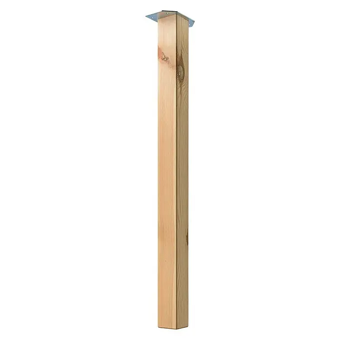 Hettich Möbelfuß Melta - L x B x H: 5 x 5 x 72 cm, Traglast: 100 kg, Holz - Holzpfosten mit Metallfuß für Bauprojekte. Robustes Design für Stabilität im Innen- und Außenbereich. Ideal für Zäune und Überdachungen.