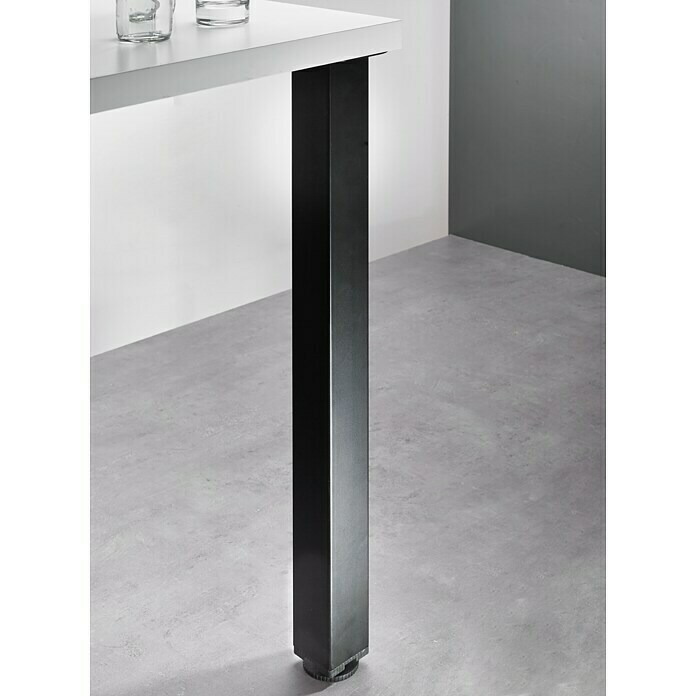 Hettich Tischbein ArbaL x B x H: 700 x 60 x 60 mm, Schwarz Unknown