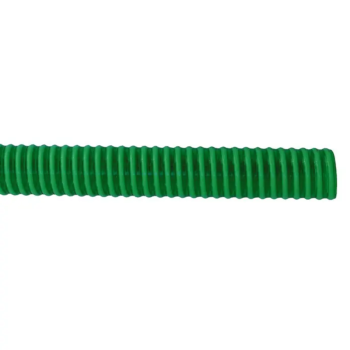 Fitt Manguera en espiral a metros Agro Flex - Diámetro: 38 mm - Manguera flexible verde con superficie acanalada. Ideal para diversas aplicaciones, robusta y versátil en uso.