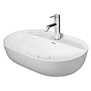 Duravit Luv Aufsatzwaschbecken (60 x 40 cm, Mit schmutzabweisender Glasur, Hahnloch: Mitte, Ohne Überlauf, Weiß)