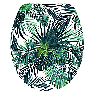 Poseidon Tapa de WC Jungle (MDF, Multicolor, Con caída amortiguada)