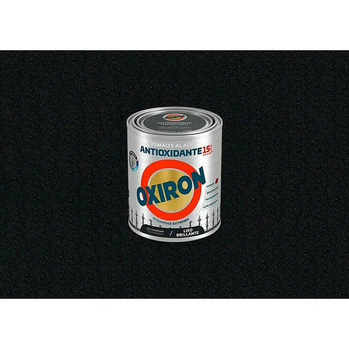 Oxiron Esmalte para metal Antioxidante Eco - Gris metalizado, 750 ml, Brillante - Bote de pintura antioxidante Oxirón, brillante, gris metalizado, ideal para condiciones climáticas extremas y ofrece hasta 15 años de protección contra el óxido.