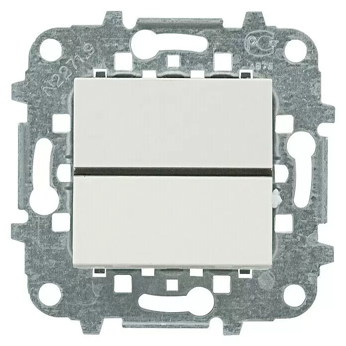 Niessen Zenit Conmutador - Blanco, Montaje en la pared - Módulo de interruptor doble blanco sobre bastidor metálico galvanizado.