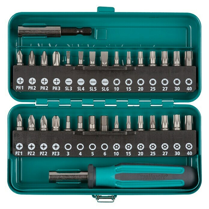 Wolfcraft Set de puntas (32 piezas)
