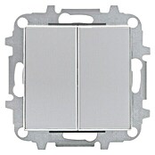 Niessen Sky Conmutador doble (Plateado, Montaje en la pared, Plástico)