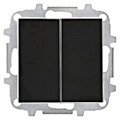 Niessen Sky Conmutador doble (Negro, Montaje en la pared, Plástico)