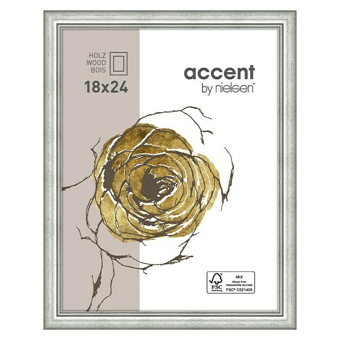 Nielsen Bilderrahmen Ascot (Silber, 18 x 24 cm, Holz)