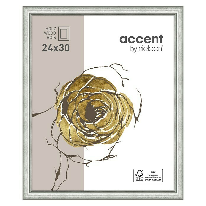 Nielsen Bilderrahmen Ascot (Silber, 24 x 30 cm, Holz)