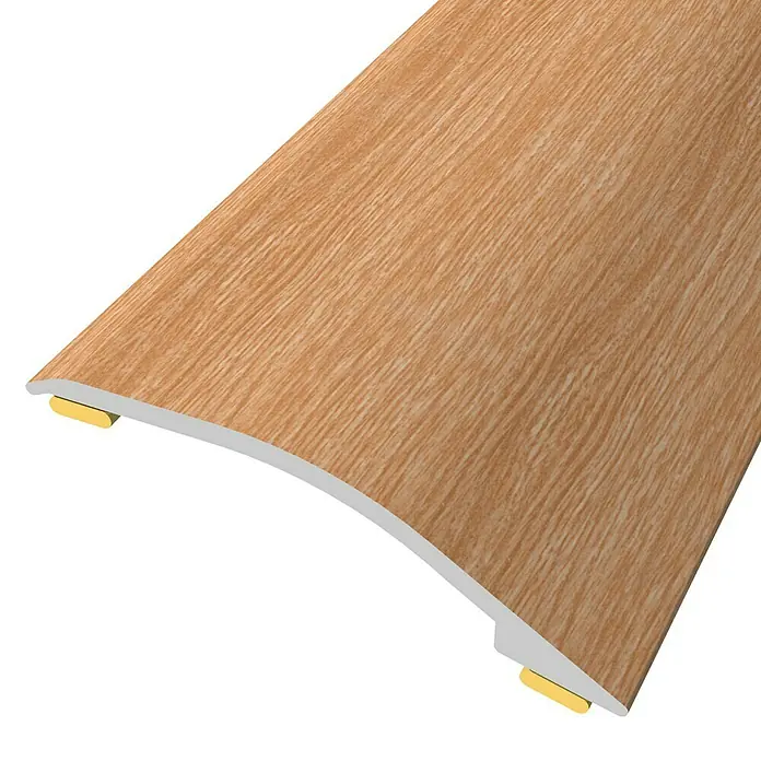 Baglinox Perfil de transición inclinado Roble - B8 - 90 cm x 38 mm, Pegado - Un perfil laminado marrón claro, ideal para cubrir juntas de expansión o transiciones entre revestimientos de suelo.