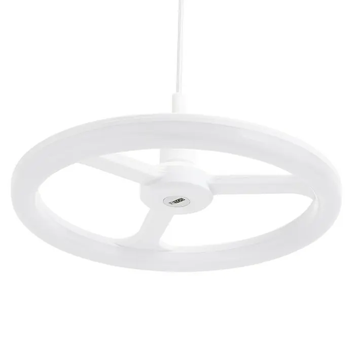 Ritter Leuchten LED-Pendelleuchte Rondine - Weiß - Die weiße LED-Hängeleuchte zeichnet sich durch ihr modernes Design mit einem runden Lampenschirm und einer zentralen Aufhängung aus.