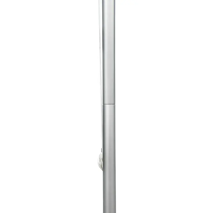 Fahnenmast - Höhe: 6,2 m, Aluminium - Nahaufnahme einer eleganten, silberfarbenen Röhre, die ein modernes und minimalistisches Design für ein vielseitiges Produkt präsentiert.