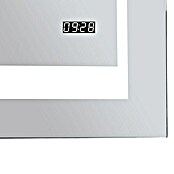 LED-Lichtspiegel Silver Futura (100 x 70 cm, Sensorschalter)