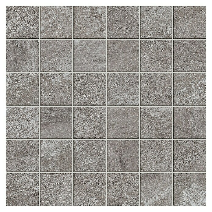 Mosaikfliese (30 x 30 cm, Silbergrau, Unglasiert)