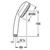 Grohe Handbrause Tempesta Cosmopolitan 100 (Anzahl Funktionen: 1, Chrom)