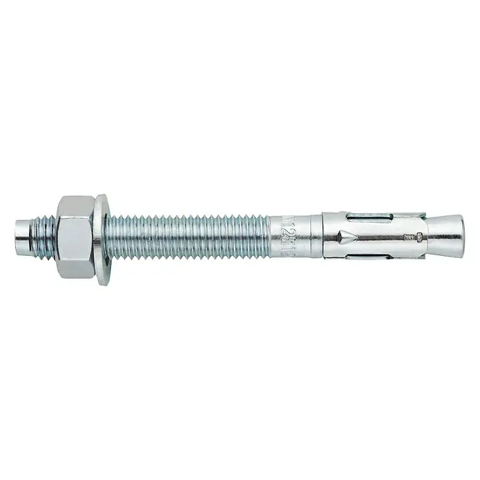 Index Anclaje de alto rendimiento VAM08090 - Ø x L: 8 x 90 mm, Zincado - Anclaje de cuña con tuerca y arandela, perfecto para fijaciones seguras en hormigón y mampostería. Alta calidad y construcción fiable.