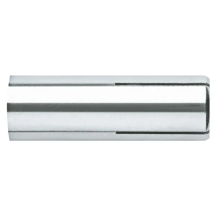 Index Anclaje de alto rendimiento BZHENOM10 - Ø x L: 12 x 40 mm, Zincado - Un taco de expansión plateado brillante, que garantiza una sujeción segura en diversos materiales, ideal para proyectos de bricolaje y construcción.