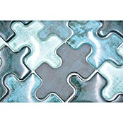 Mosaikfliese Puzzle Crystal Mix XCM PT03G (29,8 x 29,8 cm, Grün, Glänzend)