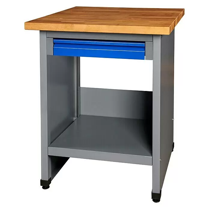 Küpper Profi Modul System Werkbank - Ultramarinblau, Hammerschlag-Silber, Anzahl Schubladen: 1 Stk. - Vorderansicht