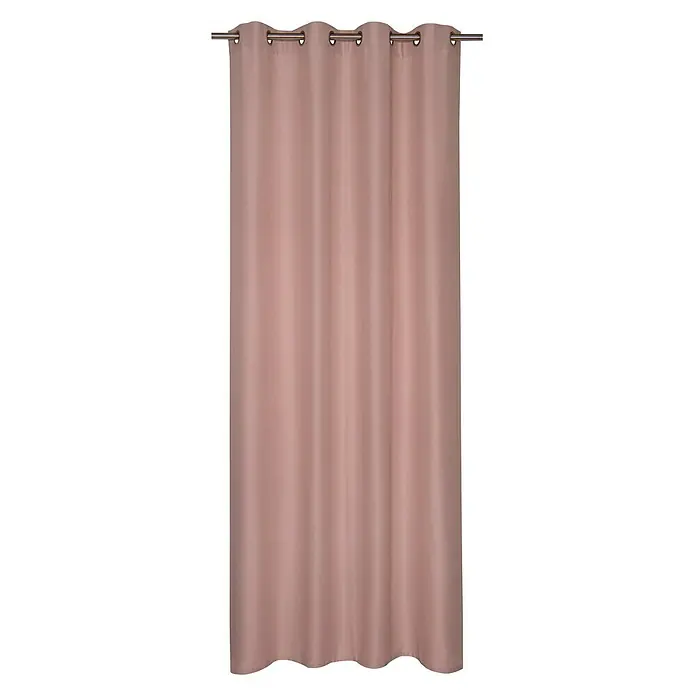 Elbersdrucke Ösenschal Lino - Rosa, 140 x 255 cm, 100 % Polyester - Elegante rosa Gardine mit Ösenaufhängung. Das schlichte Design und der zarte Farbton machen diese Gardine zu einem stilvollen Blickfang in jedem Raum.