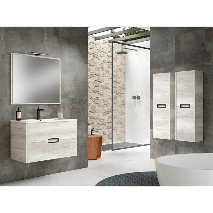 Mueble de lavabo Montana (L x An x Al: 45 x 80 x 50 cm, Blanco polar, Mate)