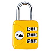 Yale Candado con combinación YP1/28/121/1 (An x L: 28,2 x 54,6 mm, Zinc, Número de dígitos en combinación: 3 cifras, Amarillo)