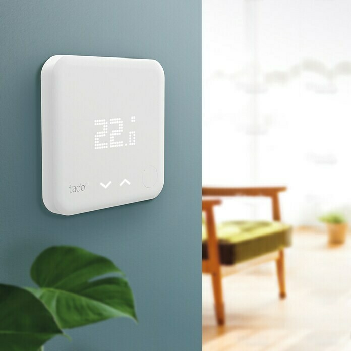 Tado Smartes Thermostat (Verkabelt)Smarte Steuerung: Tado App, LED-Display Front View