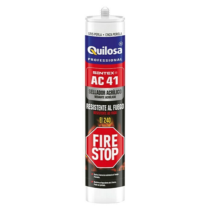 Quilosa Sellador acrílico Sintex AC 41 Fire Stop (Gris, 300 ml)