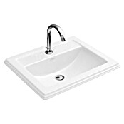 Villeroy & Boch Hommage Einbauwaschbecken (63 x 52 cm, Beckenunterseite geschliffen, Mit Hahnloch, Mit schmutzabweisender Glasur, Weiß)