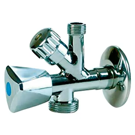 Llave de escuadra con grifo para lavadora