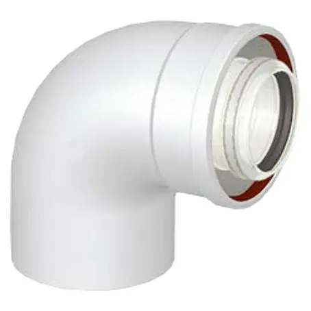Codo coaxial M/H Condensación 90º